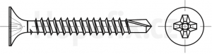 Cross recessed dry wall screws self driling (Phillips) - Fine thread – steel phosphated