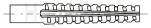 Expansion metal plug for gas concrete