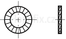 Serrated lock washers, A2