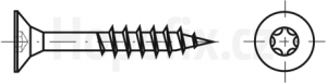 Chipboard screws double flat head partial thread – TORX - A2