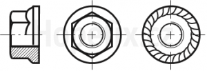 Hexagon flange nuts