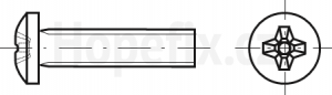 Cross recessed raised cheese head screws