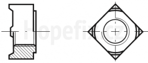 Square weld nuts