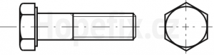 Hexagon head bolts, partial thread