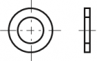 Washers without chamfer, A2