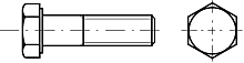 Hex head metric bolt