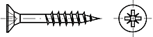 Chipboard screws with countersunk head (partial thread) - ye