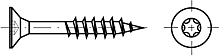 Chipboard screws double flat head partial thread – TORX - ye