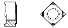 Square weld nuts