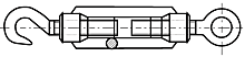 Turnbuckle eye - hook