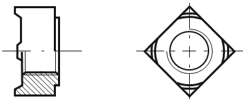 Square weld nuts